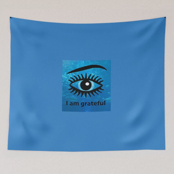 Item preview, Yoga decorative t-shirt, blanket, scarf, blue pillow, yoga pants, grateful quote designed and sold by DesignDiana.