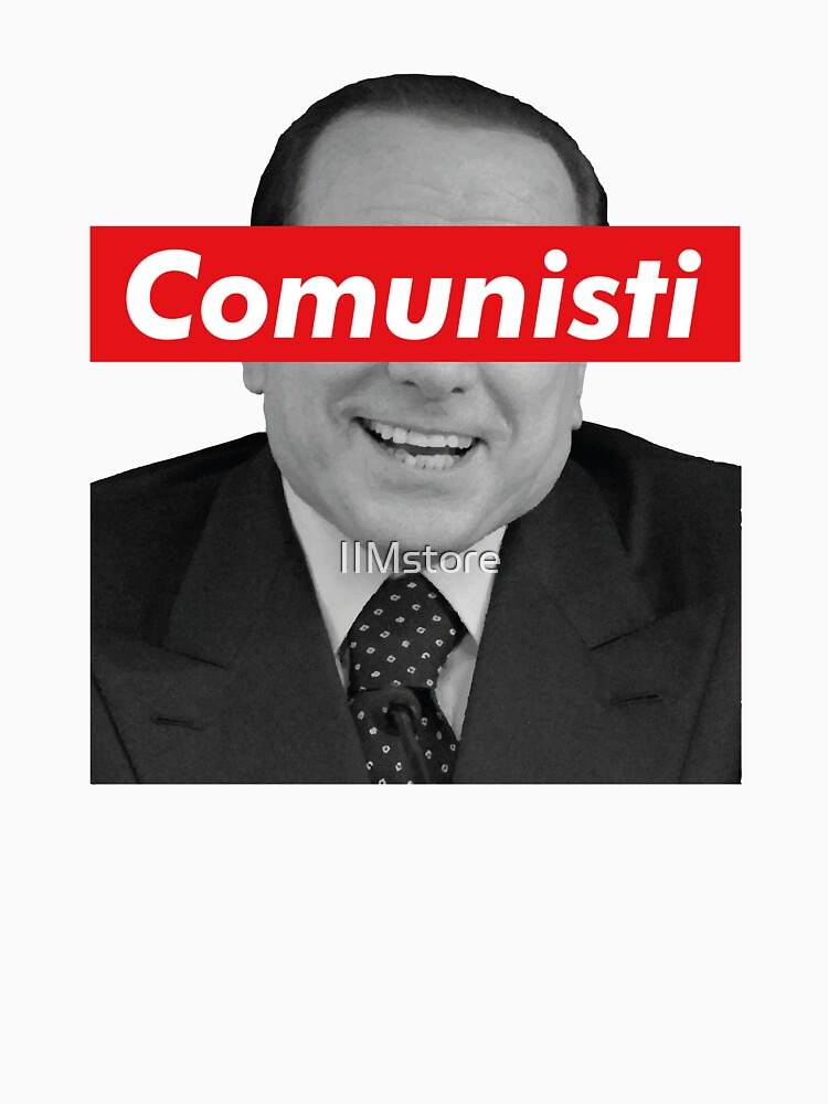 MAGLIETTA T-SHIRT FRASE Berlusconi Poveri Comunisti Bianca Nera S M L XL XXL EUR 18,90 - IT - Foto 10