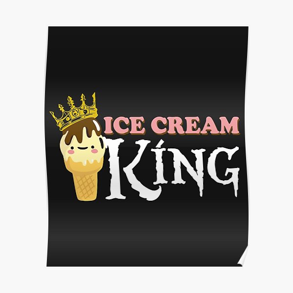 "Ice cream king matching ice cream costume for group" Poster by