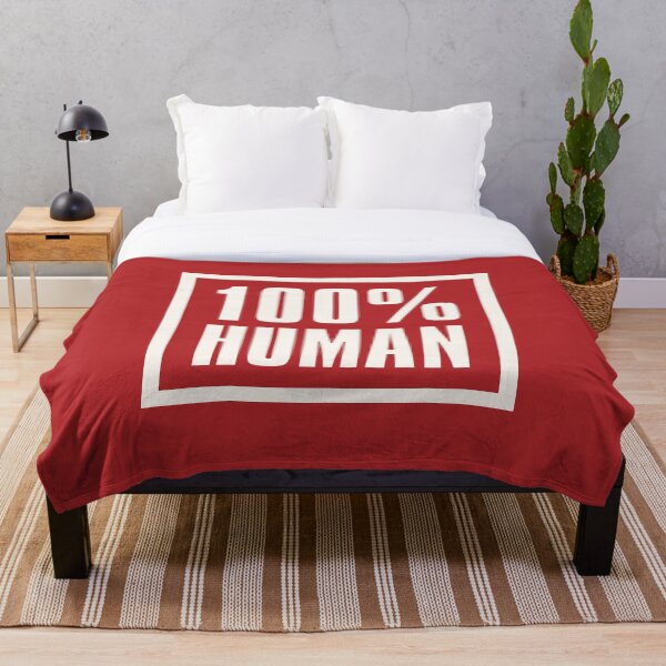 100% HUMAN - Awareness of Humanity Throw Blanket
