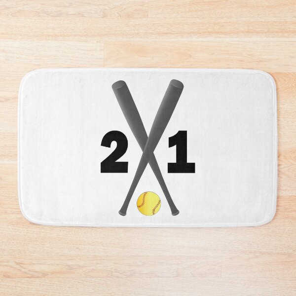 Item preview, Softball number 21 - twenty one with bats and ball designed and sold by AllShirts21.