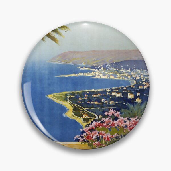 Item preview, San Remo Italia vintage travel poster designed and sold by stickart-marek.