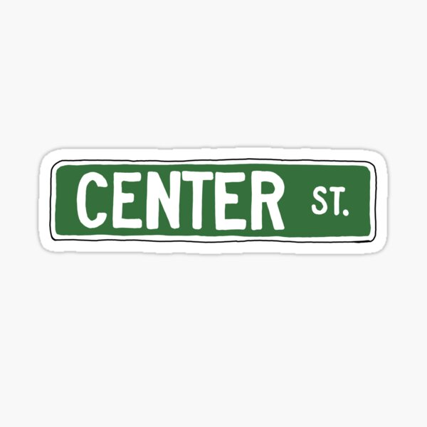 Center street sign Sticker