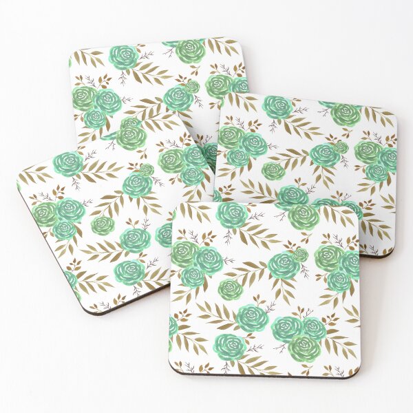 Item preview, Green Roses watercolor medium designed and sold by Shawlin Islam.