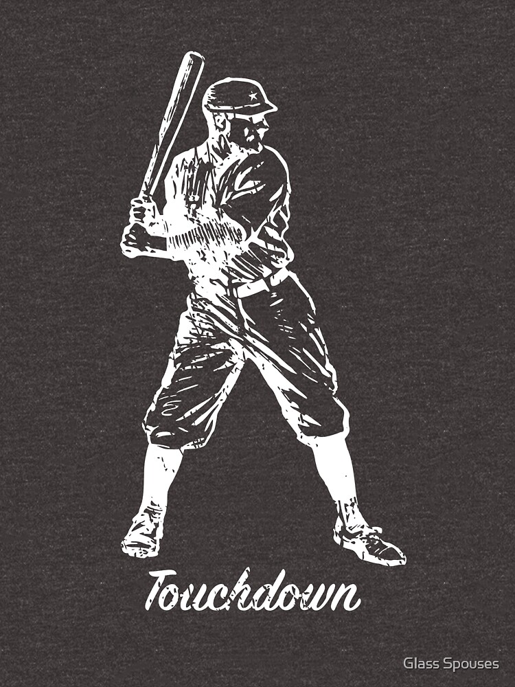 Touchdown Baseball Cotton/Poly Blend T-Shirt / XS / Heather Gray