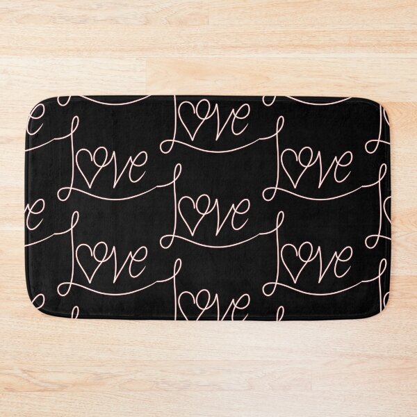 Item preview,  Red Love lettering on black background designed and sold by CreativeKari.