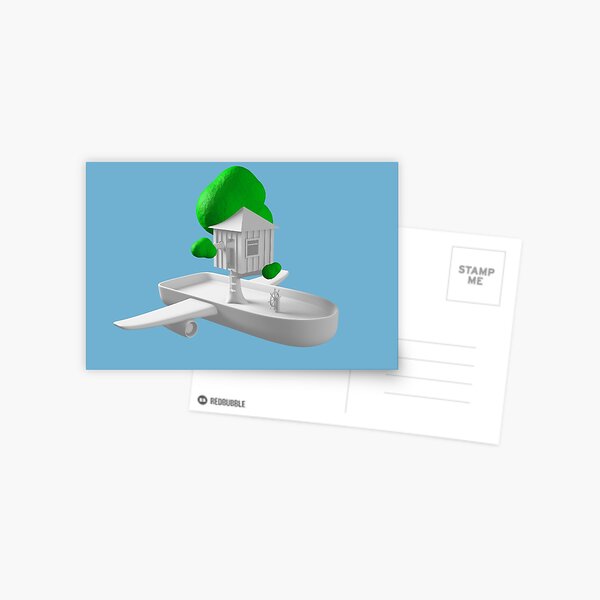 Tree House Boat Postcard