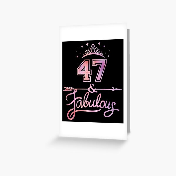 Carte De Vœux Femmes 48 Ans Et Fabuleux Joyeux 48e Anniversaire Par Grabitees Redbubble