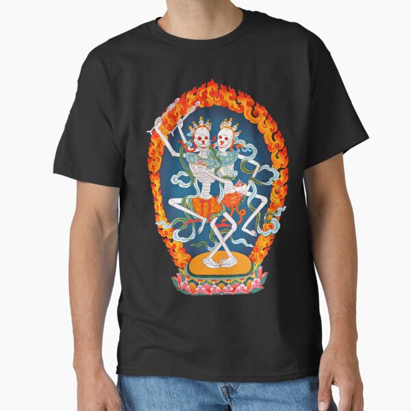 Item preview, Citipati Tibetan Buddhist Thangka - Dancing Skeletons - Poster designed and sold by CarlsArt.