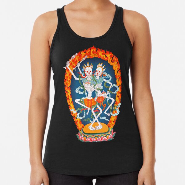 Item preview, Citipati Tibetan Buddhist Thangka - Dancing Skeletons - Poster designed and sold by CarlsArt.
