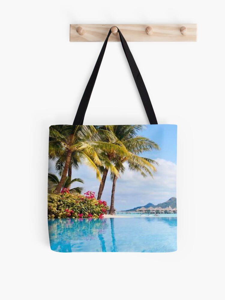 Beach, Pool and Yoga Tote Bag - Island Paradise (Turquoise)