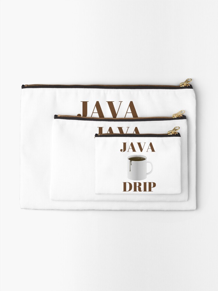 Thumbnail 2 of 4, Zipper Pouch, Coffee Java Drip designed and sold by codestealth.