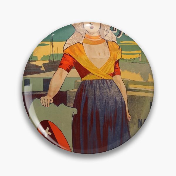 Item preview, Exposition Internationale Amsterdam 1895 vintage travel poster designed and sold by stickart-marek.