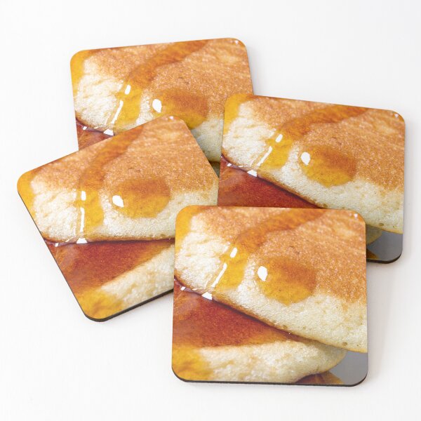 Item preview, Detail of homemade pancakes wet with maple syrup designed and sold by brambillasimone.