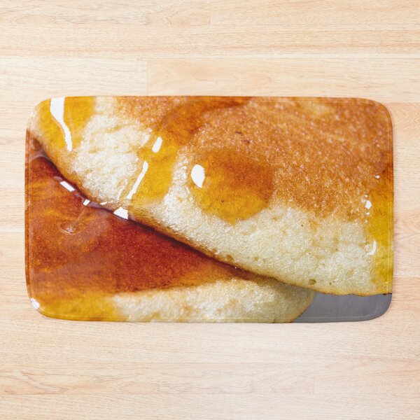Item preview, Detail of homemade pancakes wet with maple syrup designed and sold by brambillasimone.