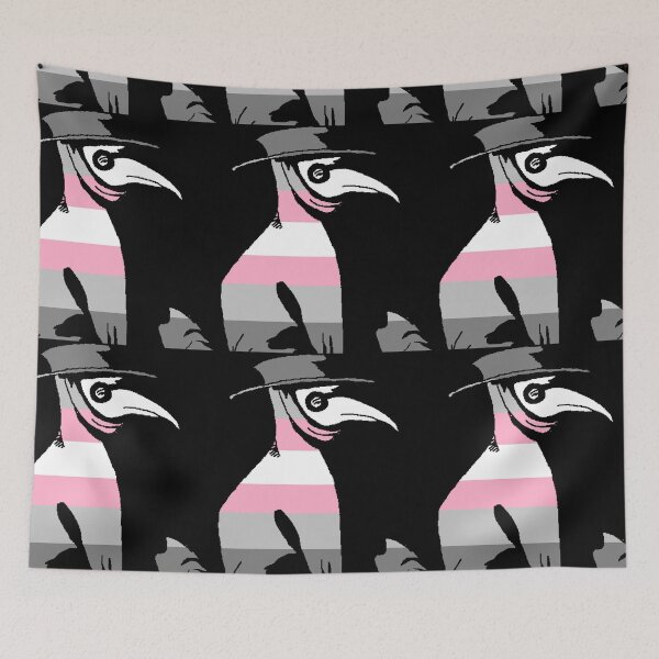 Item preview, Pride Cannot Be Quarantined Demigirl Flag Plague Doctor designed and sold by CaelanPride.