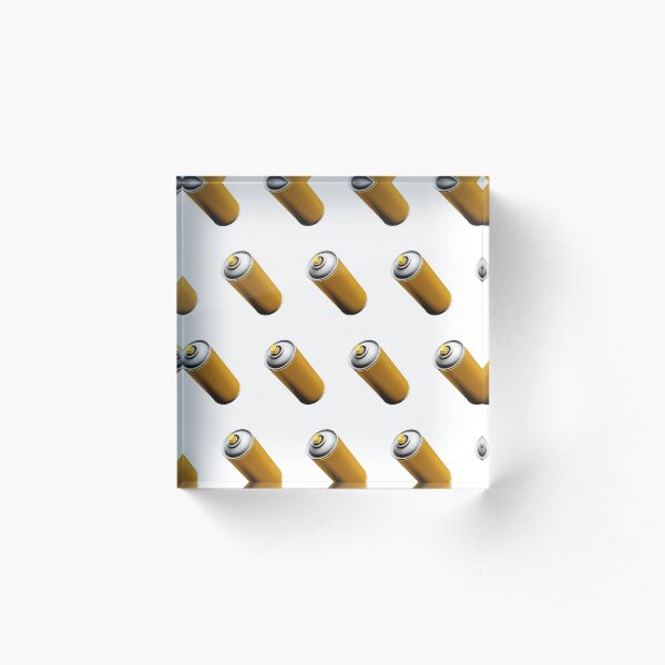 Golden Spray Can Pattern Acrylic Block