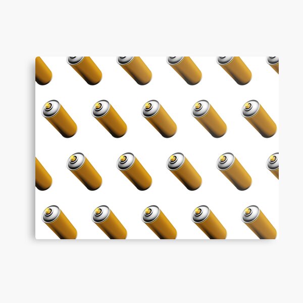 Golden Spray Can Pattern Metal Print