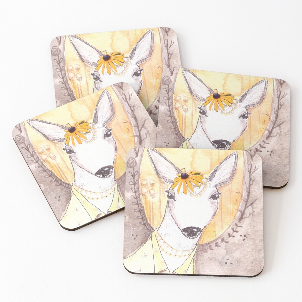 Bohemian Deer Coasters (Set of 4)