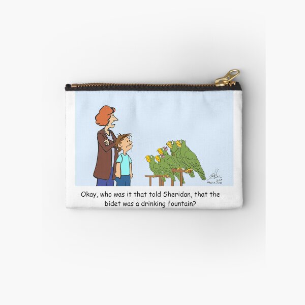 Item preview, Parrot tells boy bidet is a drinking fountain. designed and sold by Laughing Parrot Studio.