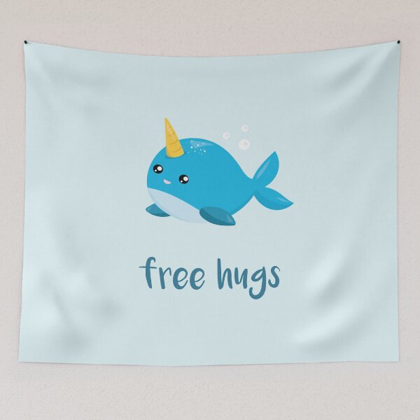 Item preview, Free Hugs Narwhal designed and sold by aprincessinsp.