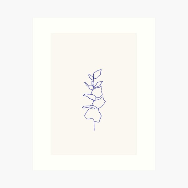Item preview, Blue botanical painting - Ink A designed and sold by TheColourStudy.