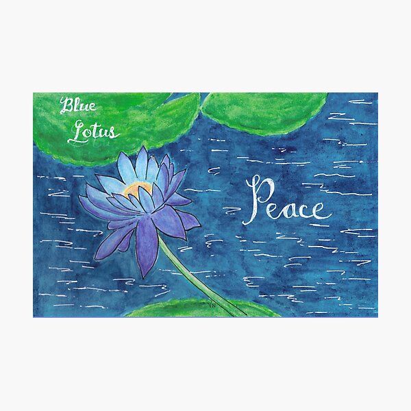 Blue Lotus - Peace Photographic Print