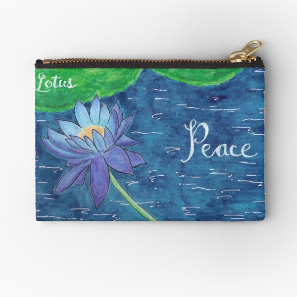 Blue Lotus - Peace Zipper Pouch