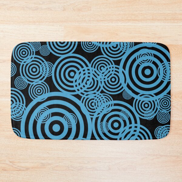 Item preview, Hypnotizing circles - blue on black designed and sold by MarionsArt.