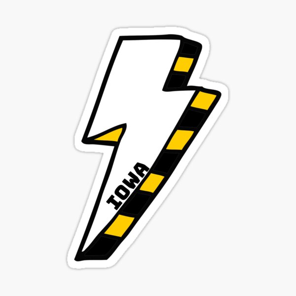 Item preview, University of Iowa Lightning Bolt designed and sold by kkosmicki.