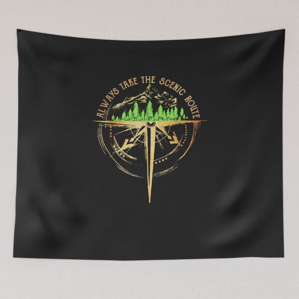 Item preview, Funny Compass Always Take The Scenic Route Gift designed and sold by JulyDesigns.