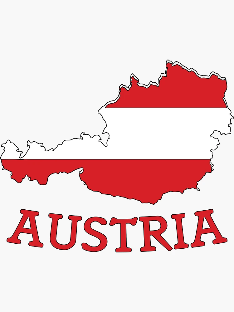 Austria Österreich Flagge Fahne Bundesadler Grunge' Sticker, Spreadshirt