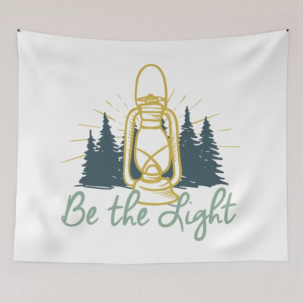 Item preview, BE THE LIGHT lantern positive Cristian quote designed and sold by move-mtns.