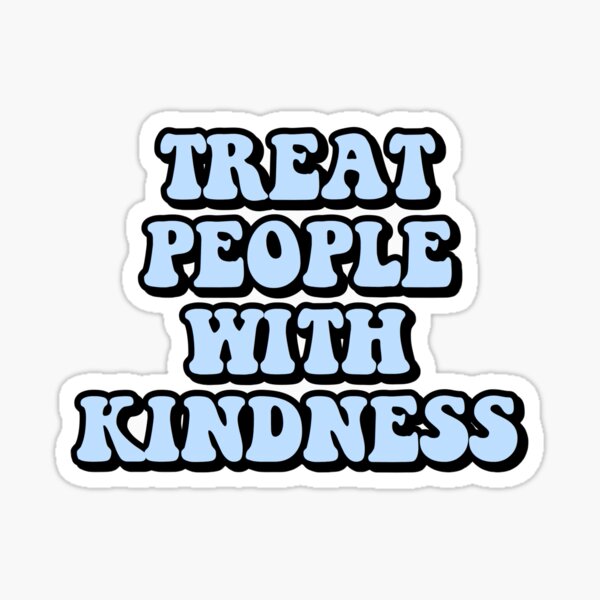 Treat People with Kindness Sticker - Pink – Golden Hour Press Co.