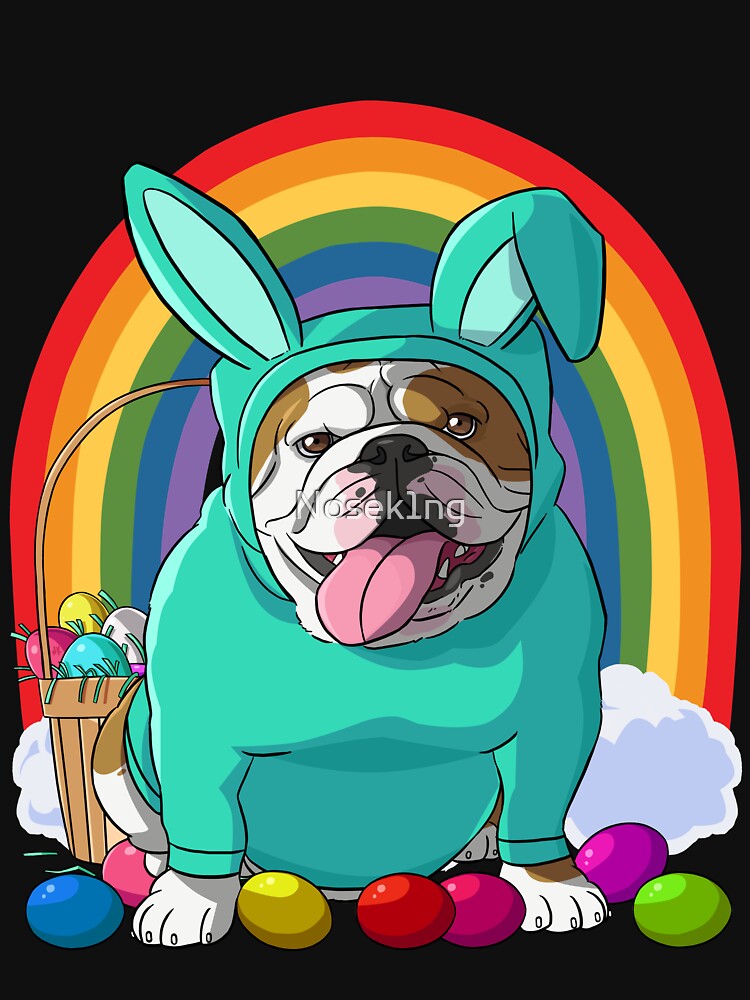 "English Bulldog Bunny Happy Easter Day" Tshirt for Sale by Nosek1ng