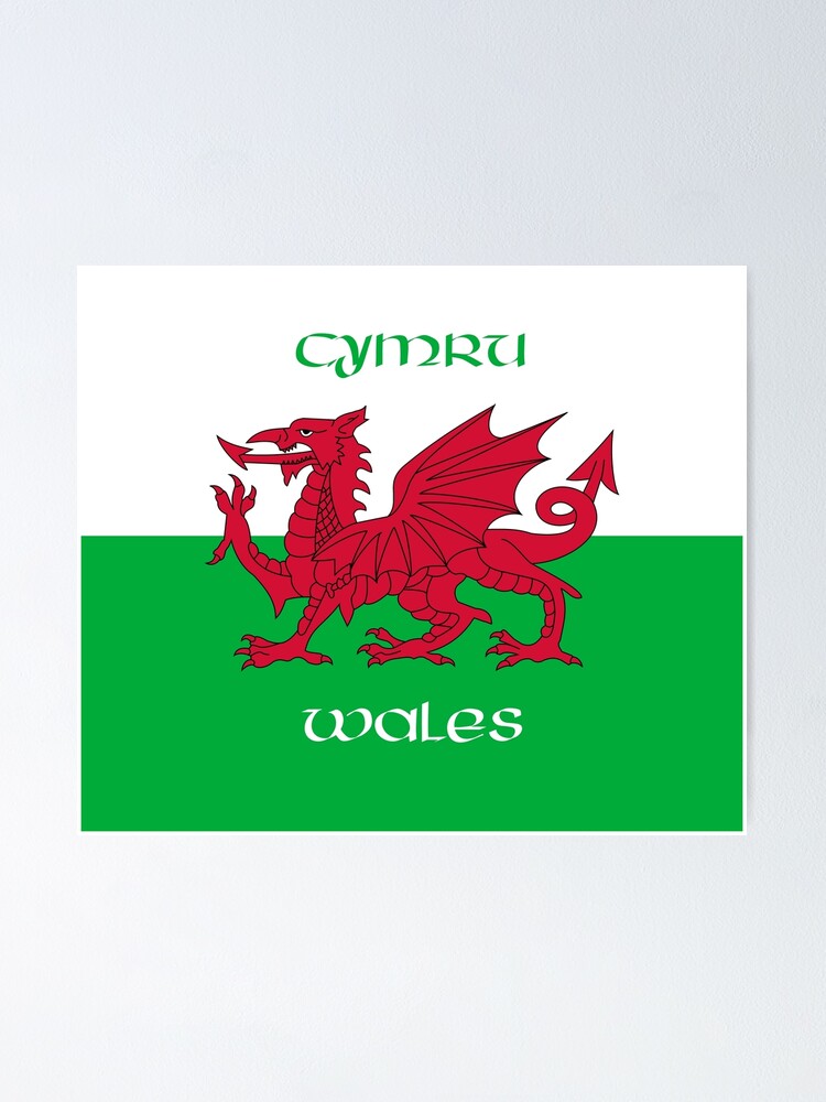 "Cymru / Wales The Welsh Dragon Flag" Poster by SolarCross Redbubble