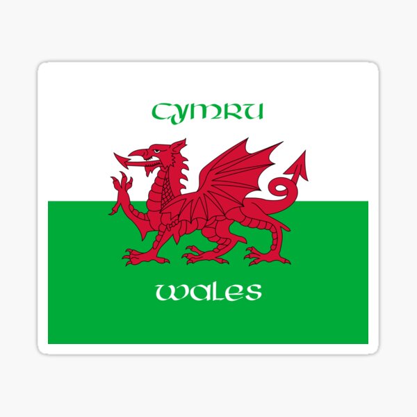 Cymru / Wales - The Welsh Dragon Flag Sticker