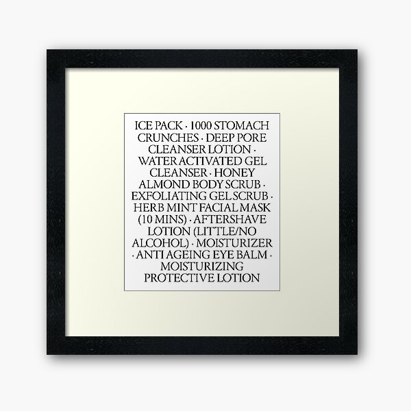 Vista previa del artículo con la obra «Patrick Bateman Rutina De Mañana», diseñado y vendido por JackCurtis1991.