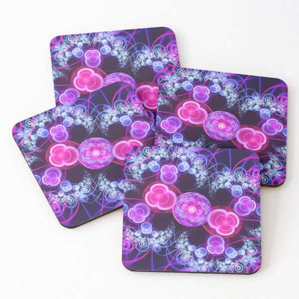 Item preview, Fractal Neon Cells and Strings of Cyan and Violet designed and sold by San Jaya Prime.