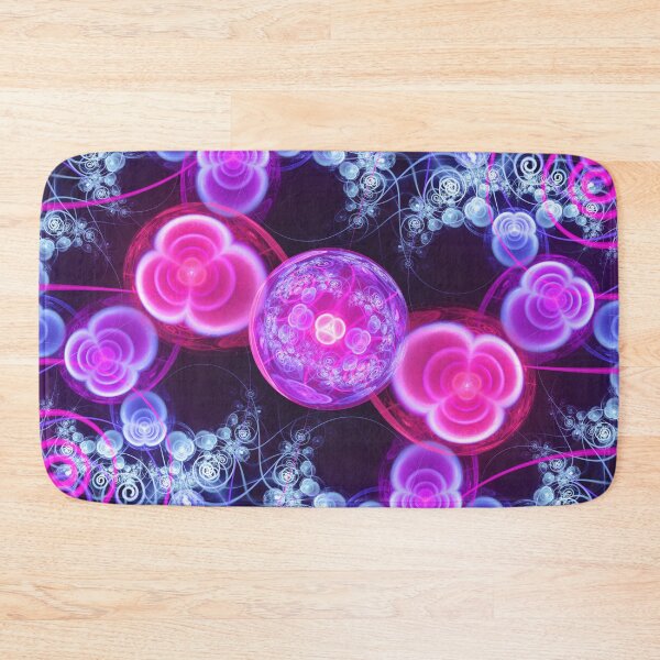 Item preview, Fractal Neon Cells and Strings of Cyan and Violet designed and sold by San Jaya Prime.