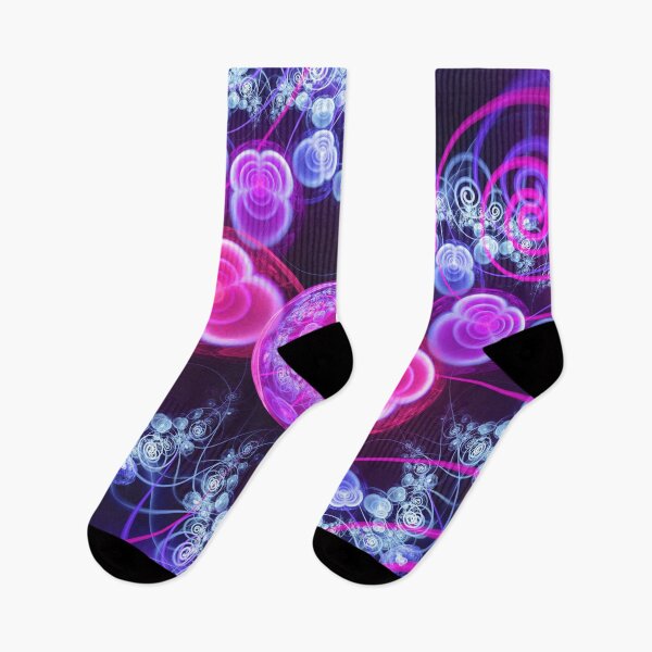 Item preview, Fractal Neon Cells and Strings of Cyan and Violet designed and sold by San Jaya Prime.