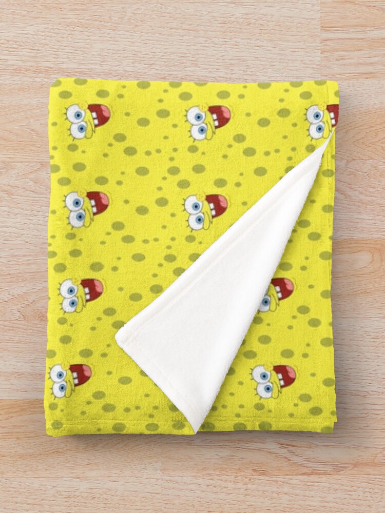 "Happy spongebob face" Throw Blanket by herenochris Redbubble