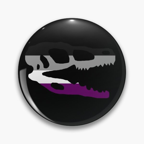 Item preview, Dinosaur Velociraptor Skull in Asexual Pride Flag Colors  designed and sold by CaelanPride.
