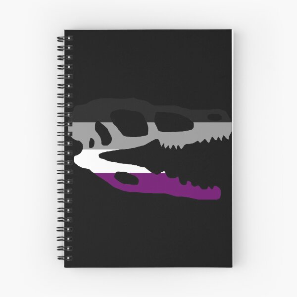 Item preview, Dinosaur Velociraptor Skull in Asexual Pride Flag Colors  designed and sold by CaelanPride.