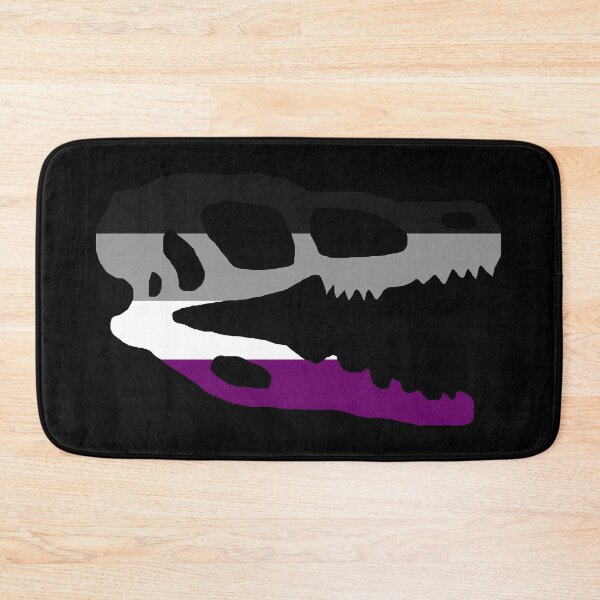 Item preview, Dinosaur Velociraptor Skull in Asexual Pride Flag Colors  designed and sold by CaelanPride.