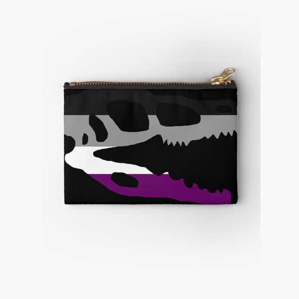 Item preview, Dinosaur Velociraptor Skull in Asexual Pride Flag Colors  designed and sold by CaelanPride.