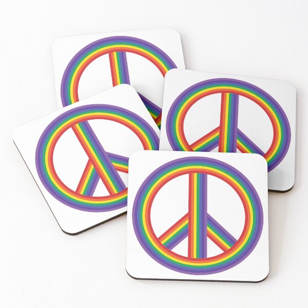 Item preview, Rainbow Gay Pride Peace Symbol designed and sold by MADdesign.