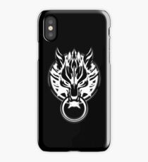 Cloud Strife's Wolf Emblem (White) iPhone Case