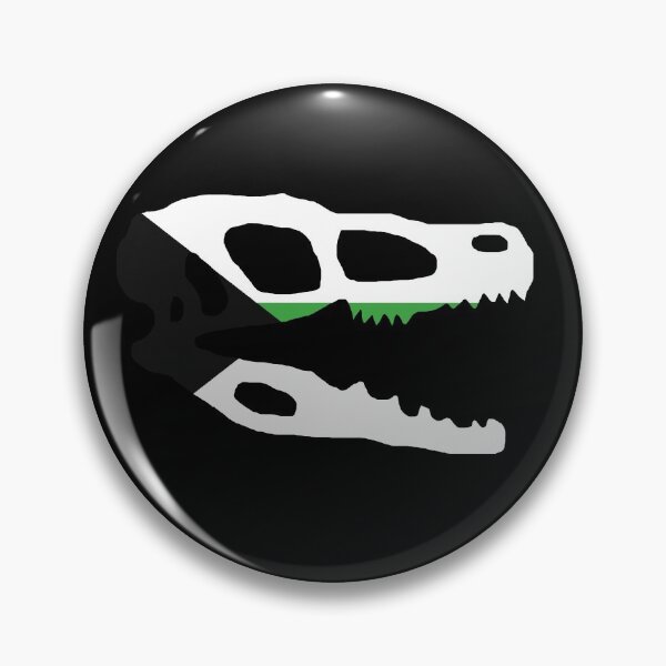 Item preview, Dinosaur Velociraptor Skull in Demiromantic Pride Flag Colors  designed and sold by CaelanPride.