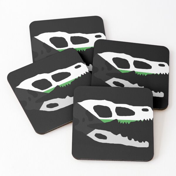 Item preview, Dinosaur Velociraptor Skull in Demiromantic Pride Flag Colors  designed and sold by CaelanPride.